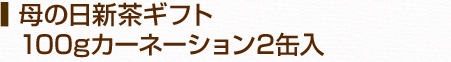 母の日新茶ギフト　100gカーネーション2缶入