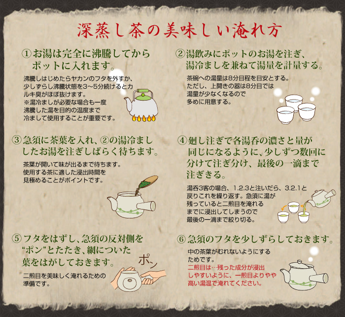 深蒸し茶の美味しい淹れ方