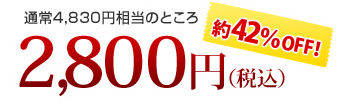 通常4830円相当のところ